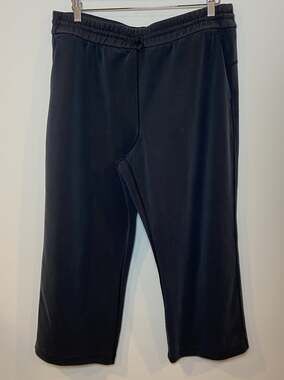 Lululemon Softstreme High Rise Wide Leg Cropped Pants Dark Gray 14